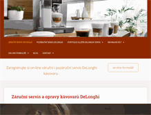 Tablet Screenshot of delonghi-servis.com